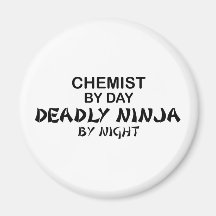 Chimiste Ninja mortel par nuit Aimant Pour Réfrigérateur