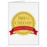 Chimpanzé de 98% - naturellement choisi carte de vœux