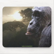 Chimpanzé, Faune-appui Mousepad de forêt tropicale Tapis De Souris