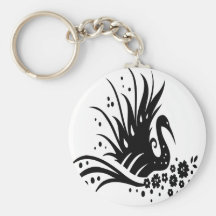 Chinese swirl floral design keychain