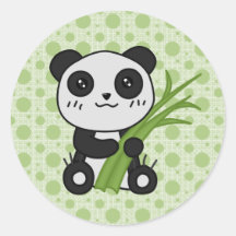 Chino le panda adhésif rond