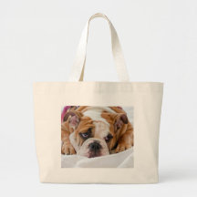 Chiot anglais de bouledogue sac en toile