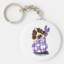Chiot anglais de sac à cocker porte-clefs