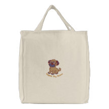 Chiot brodé personnalisable précieux Fourre-tout d Sac Fourre-tout Brodé