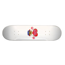 Chiot de bonbon de joyeux anniversaire plateaux de skateboards