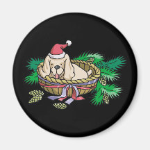 Chiot de Noël Aimant Pour Réfrigérateur