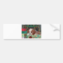 Chiot de Noël de Blenheim Adhésif Pour Voiture