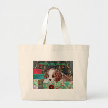 Chiot de Noël de Blenheim Sacs Fourre-tout