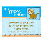 Chiot d'invitation d'anniversaire