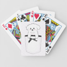 Chiot mignon de poche cartes à jouer