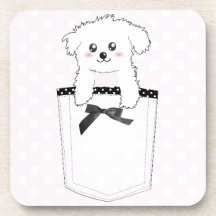 Chiot mignon de poche dessous-de-verre