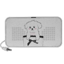 Chiot mignon de poche haut-parleurs ordinateur portable