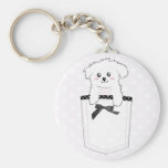 Chiot mignon de poche porte-clefs