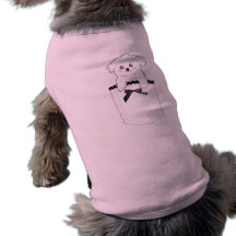 Chiot mignon de poche t-shirt pour toutou