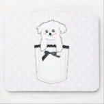 Chiot mignon de poche tapis de souris