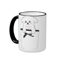 Chiot mignon de poche tasse à café