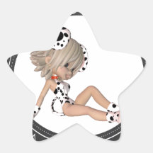 Chiot mignon Toon Autocollants