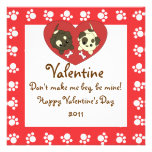 Chiots d'amour cartons d'invitation