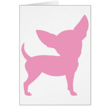 Chiwawa drôle rose cartes de vœux
