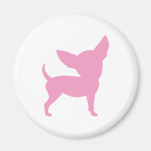 Chiwawa drôle rose magnets pour réfrigérateur