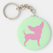 Chiwawa drôle rose porte-clef