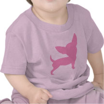 Chiwawa drôle rose t-shirt