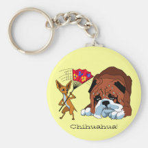 Chiwawa Keychain de bande dessinée Porte-clés
