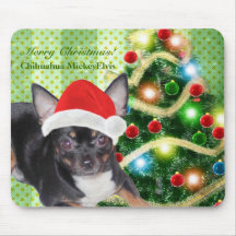 Chiwawa MickeyElvis Mousepad de Père Noël Tapis De Souris