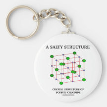 Chlorure de sodium salé de structure cristalline d porte-clef