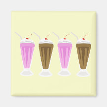 Chocolat + Aimant de milkshake de paille