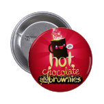 Chocolat chaud et "brownie" pin's avec agrafe