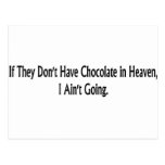 Chocolat dans le ciel carte postale