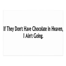 Chocolat dans le ciel carte postale
