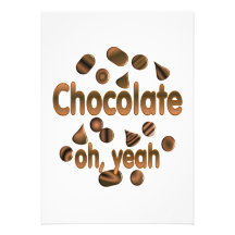 Chocolat oh, ouais cartons d'invitation