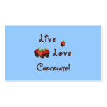 Chocolat vivant d'amour carte de visite