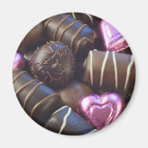 chocolats avec l'aluminium rose aimant
