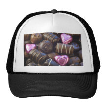 chocolats avec l'aluminium rose casquette