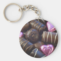 chocolats avec l'aluminium rose porte-clé