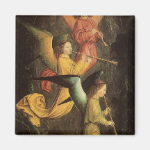 Choeur des anges par Simon Marmion, art de Renaiss Aimant Pour Réfrigérateur