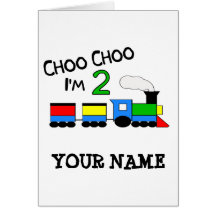 Choo Choo j'ai 2 ans !  Avec le TRAIN Cartes