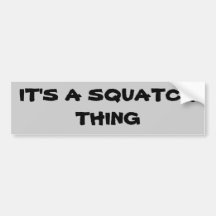 Chose de Squatch Autocollant Pour Voiture