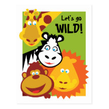Chose sauvage - carte - invitation d'anniversaire carte postale