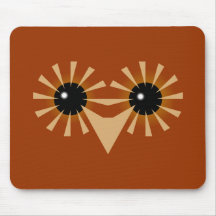 Chouette visage de chouette owl face tapis de souris