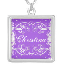 "Christina" sur le flourish pourpre tourbillonne c