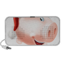 Christmas savings piggy bank laptop speaker