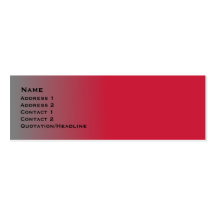 Chrome rouge maigre cartes de visite personnelles
