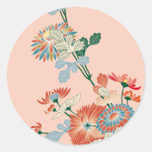 Chrysanthème japonais autocollants