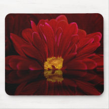 Chrysanthème rouge Mousepad Tapis De Souris