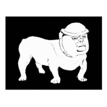 Churchill comme bouledogue cartes postales