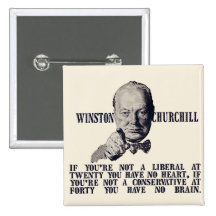 Churchill sur des conservateurs et des libéraux pin's avec agrafe